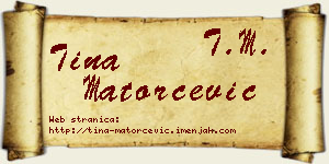 Tina Matorčević vizit kartica